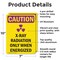 Signmission Radiation & Laser Sign, 10 in H x 7 in W, Aluminum, Rectangle OS-2PACK-CR-A-710-V-10285 - alternate 7